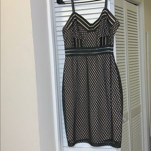 Olive green cocktail dress